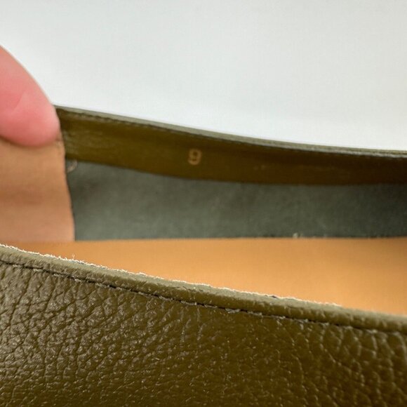 Everlane The Italian Leather Day Glove Flats in Birch Green sz 9 Women's Career - Picture 5 of 8
